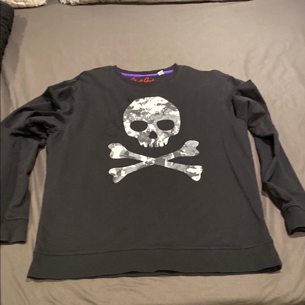Men's Black Skull Sweater